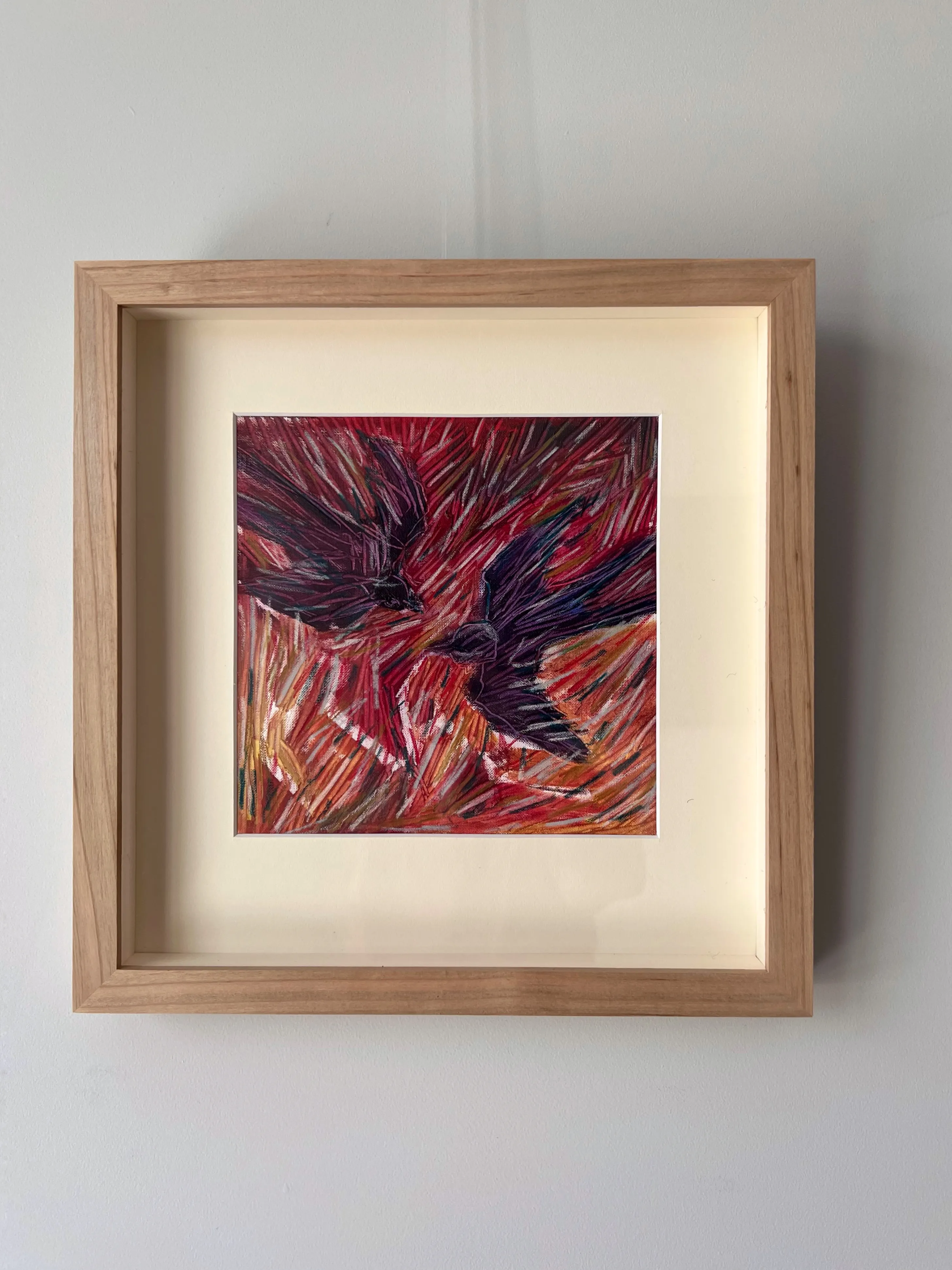 Зображення "Ластівки " від Соломія Ортинська, розмір: 20х30 см, матеріали: Олія на папері, медіум: Живопис, місто: Львів , серія: Про дім, ціна: $150 Фото 1 з 2.