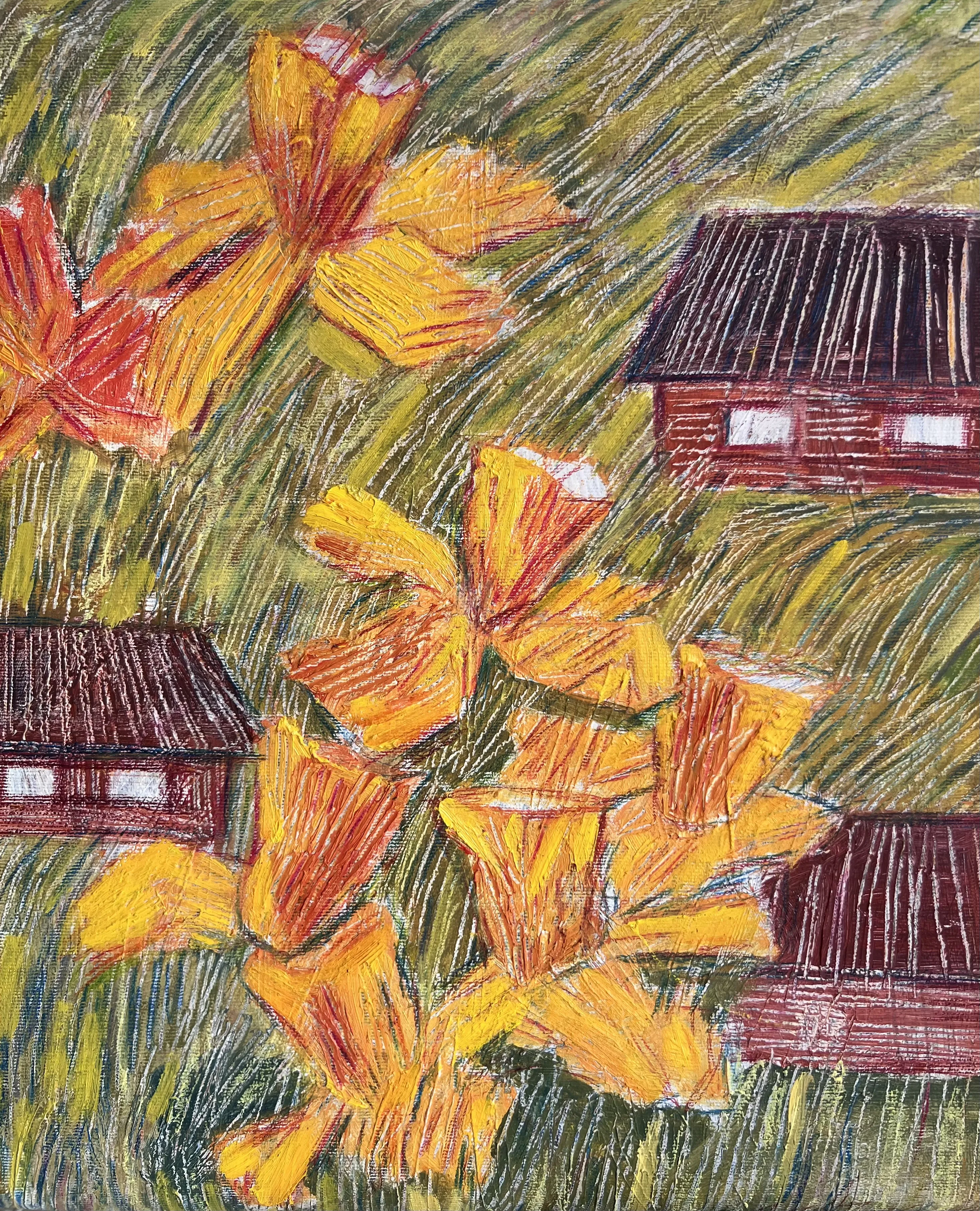 Зображення "Нарциси " від Соломія Ортинська, розмір: 31х43 см, матеріали: Олія на папері , місто: Львів, ціна: €200 Фото 2 з 2.