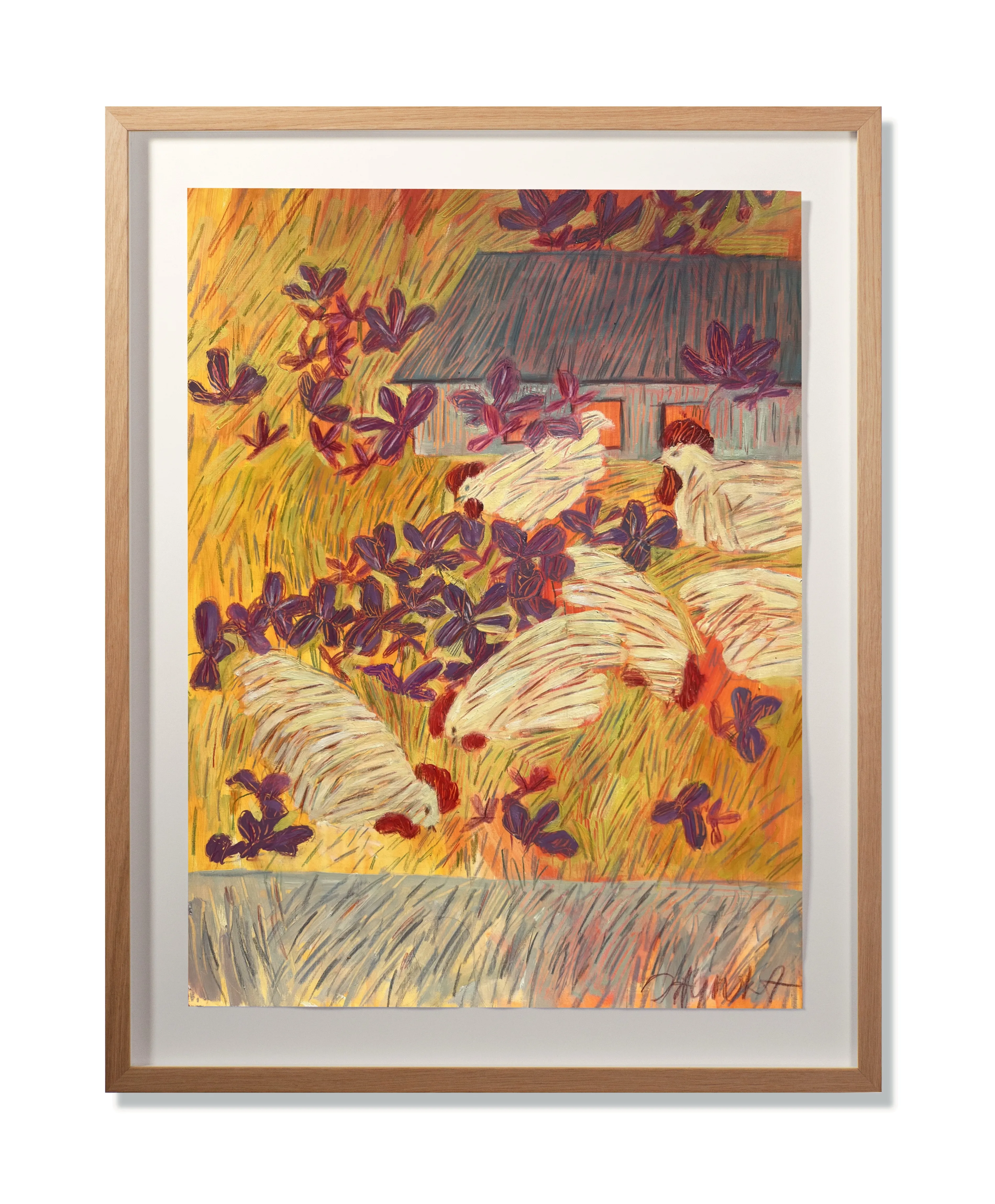 Зображення "Фіалки " від Соломія Ортинська, розмір: 50х65, матеріали: Олія на папері, пастель, олівці, медіум: Живопис, місто: Львів, ціна: $500 Фото 1 з 3.