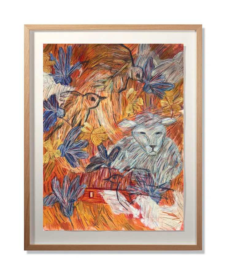 Зображення "Гуртом" від Соломія Ортинська, розмір: 50х65, матеріали: Олія на папері, пастель, олівці, медіум: Живопис, місто: Львів, ціна: $500