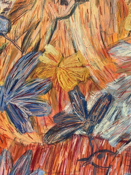 Зображення "Гуртом" від Соломія Ортинська, розмір: 50х65, матеріали: Олія на папері, пастель, олівці, медіум: Живопис, місто: Львів, ціна: $500 Фото 4 з 5.