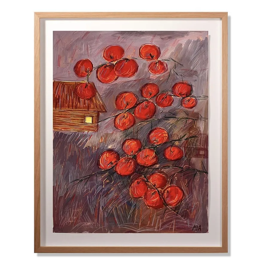 Зображення "Tomatoes " від Соломія Ортинська, розмір: 40x60cm, матеріали: oil on paper, медіум: Живопис, місто: Lviv , серія: Про дім, ціна: $400 Фото 1 з 3.