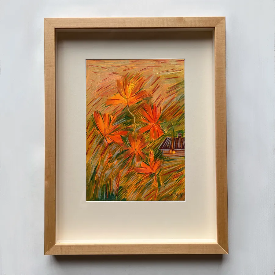 Image of Жовтень by Solomiya Ortynska, size: 20x30 , Painting medium, part of the Календар series, priced at $150