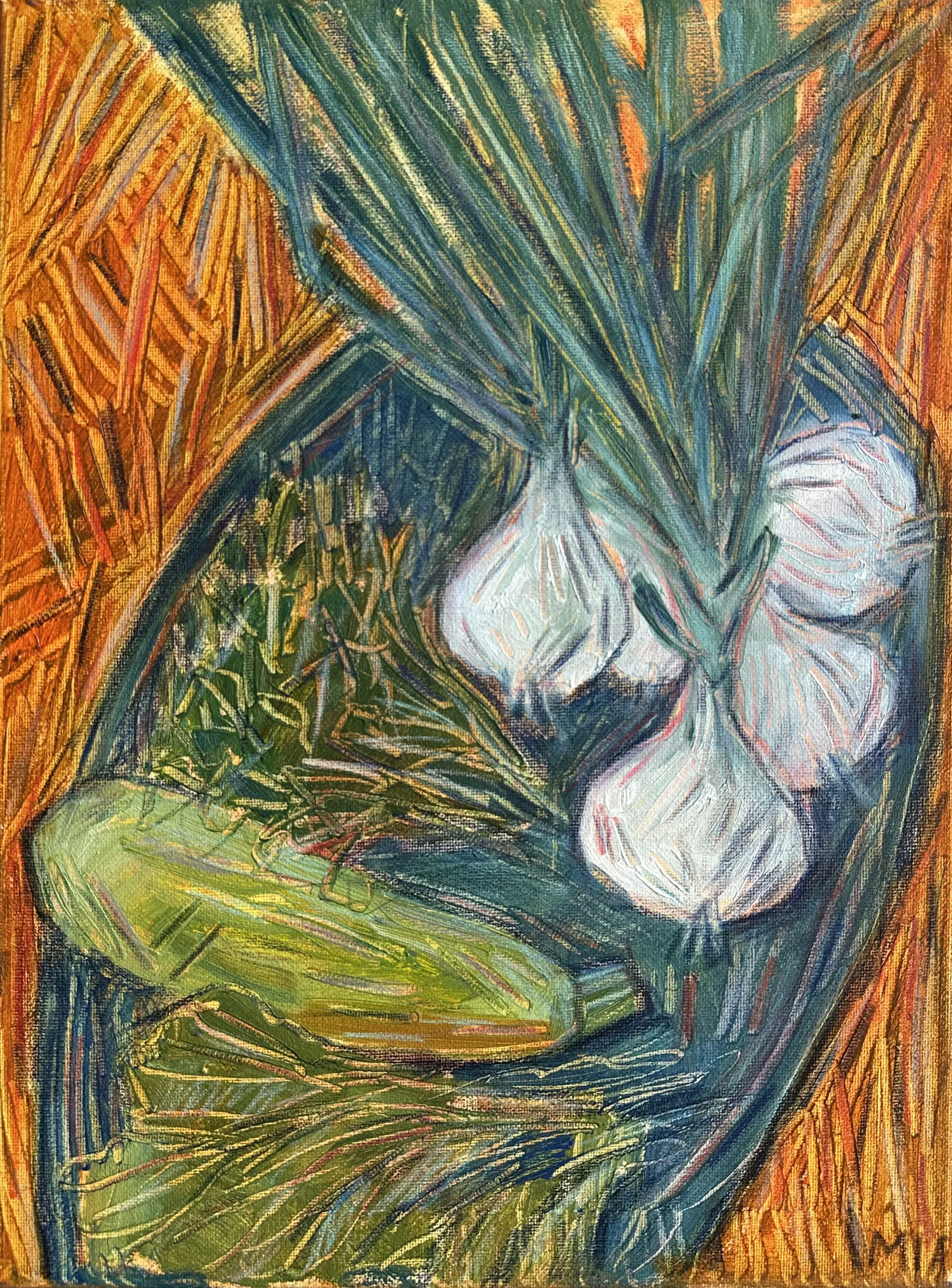Зображення "Цибулька І" від Соломія Ортинська, розмір: 30x40 cm, матеріали: oil on canvas, медіум: Живопис, місто: Lviv, серія: Про дім, ціна: $150 Фото 3 з 3.