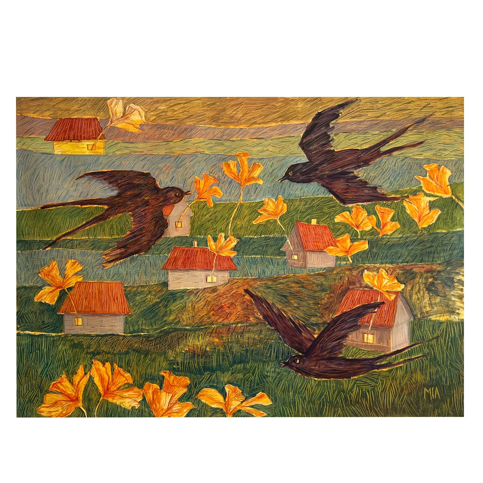 Зображення "Spring garden" від Соломія Ортинська, розмір: 135x95 cm, матеріали: олія на полотні, медіум: Живопис, місто: Львів, серія: Про дім, ціна: $600