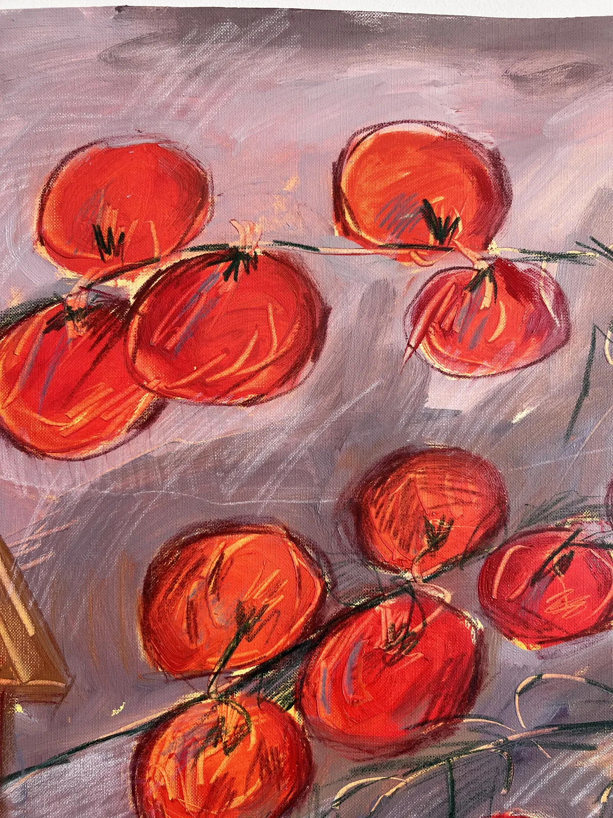 Зображення "Tomatoes " від Соломія Ортинська, розмір: 40x60cm, матеріали: oil on paper, медіум: Живопис, місто: Lviv , серія: Про дім, ціна: $450 Фото 2 з 3.