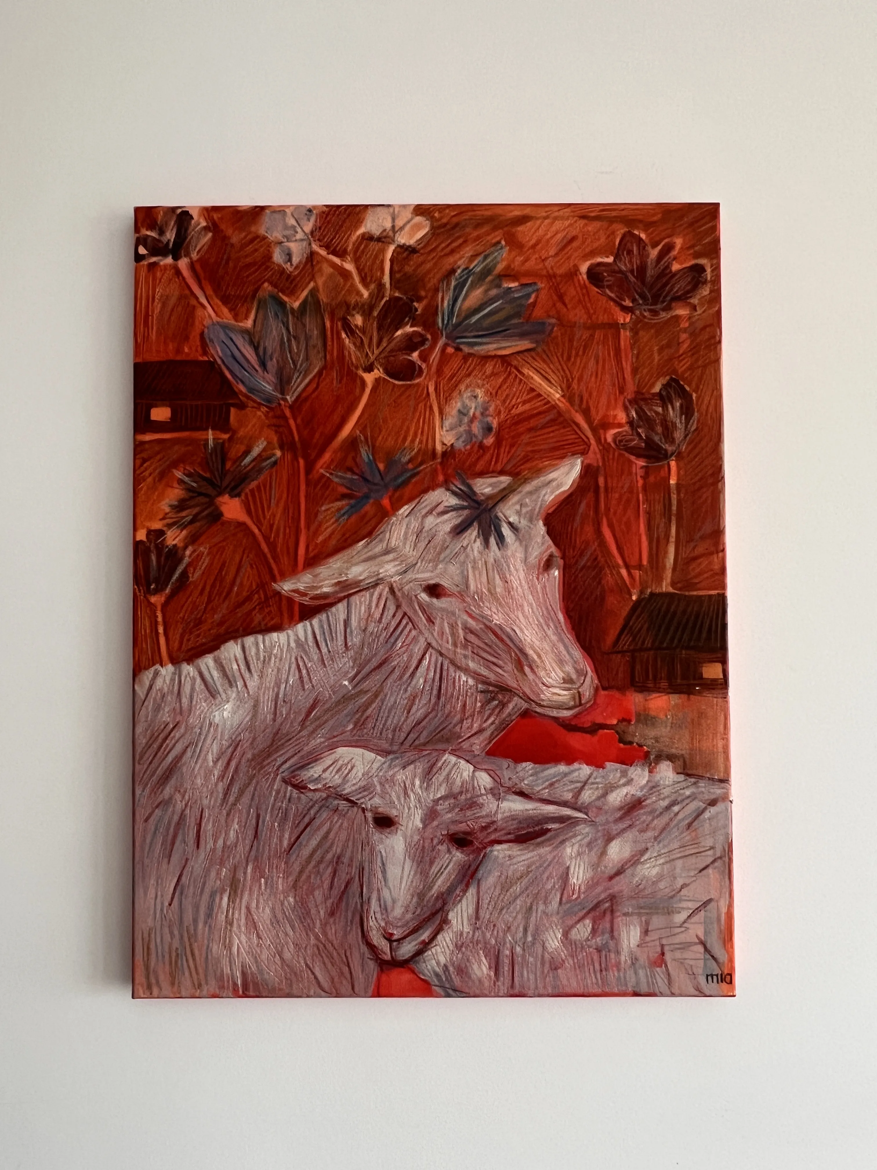 Зображення "Sheep I" від Соломія Ортинська, розмір: 45x60, медіум: Живопис, місто: Львів, серія: Про дім, ціна: $250 Фото 1 з 2.
