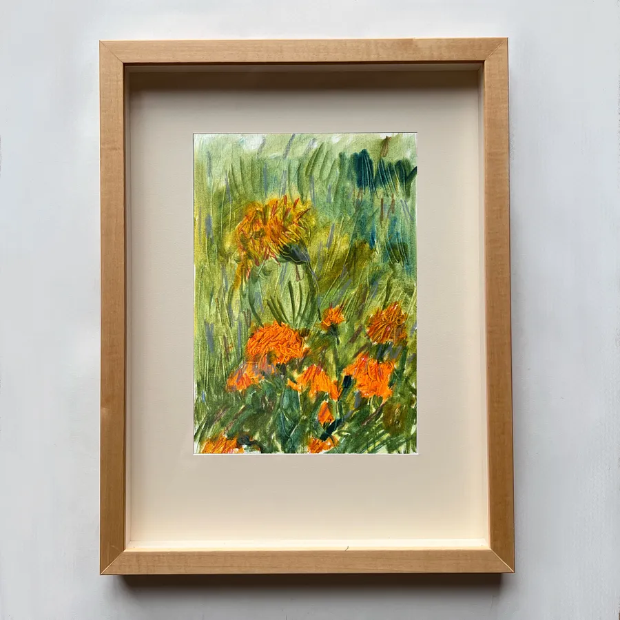 Image of Літнє І by Solomiya Ortynska, size: 20x30, Painting medium, part of the Про дім series, priced at $150 Photo 1 of 2.