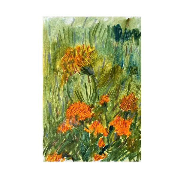 Image of Літнє І by Solomiya Ortynska, size: 20x30, Painting medium, part of the Про дім series, priced at $150 Photo 2 of 2.