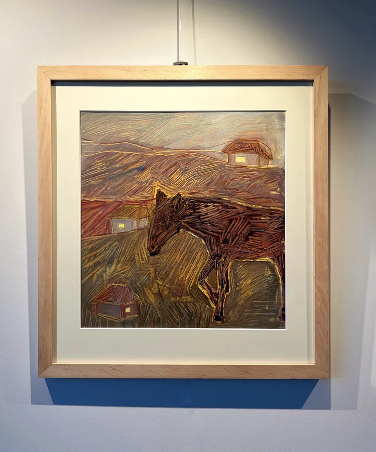 Зображення "Прогулянка " від Соломія Ортинська, розмір: 30х30 см, матеріали: Олія на папері, медіум: Живопис, місто: Львів, серія: Про дім, ціна: $200