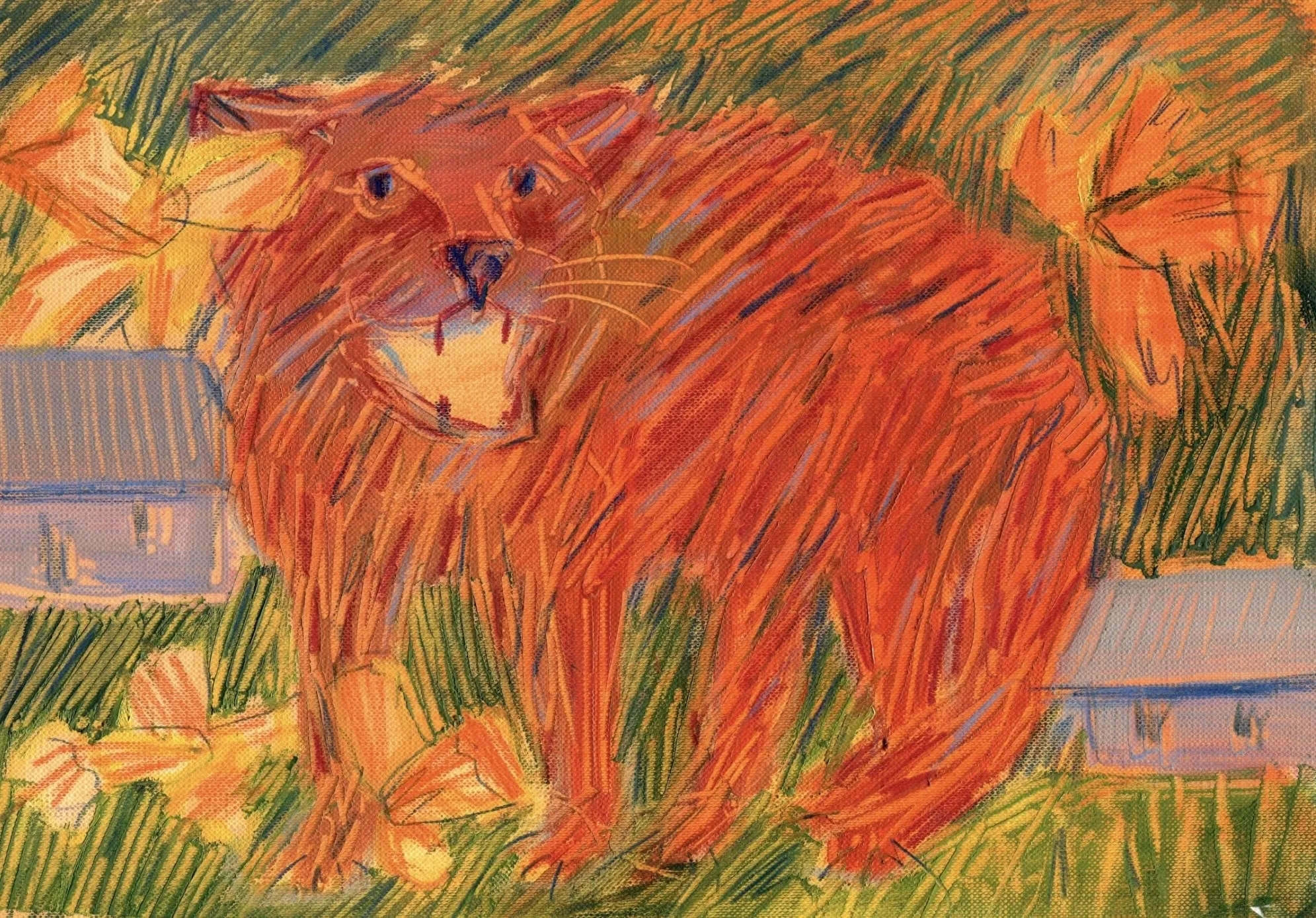 Зображення "Квітень " від Соломія Ортинська, розмір: 20х30 см , матеріали: Олія на папері, медіум: Живопис, місто: Львів, серія: Про дім, ціна: $130 Фото 2 з 2.