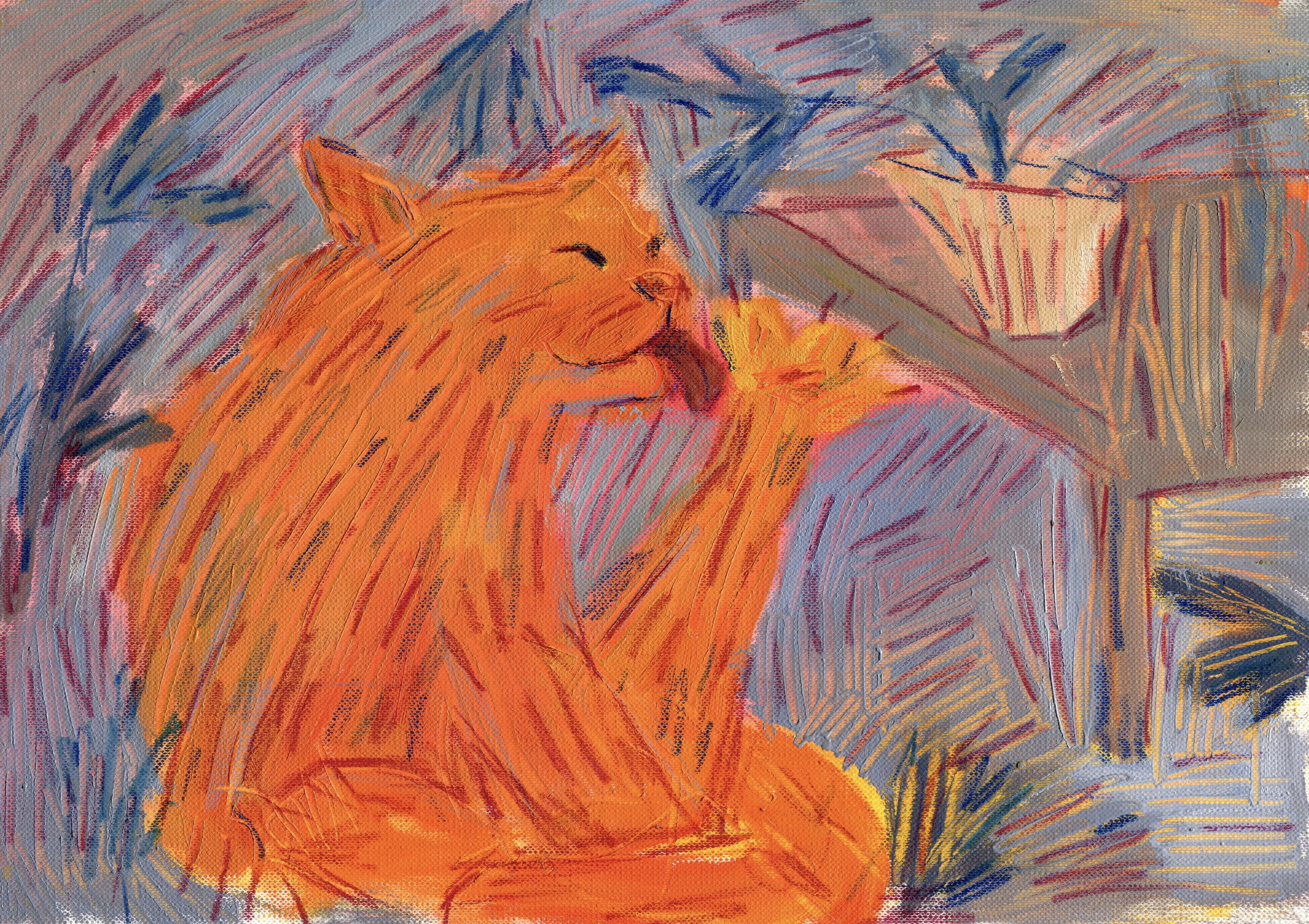 Image of Січень  by Solomiya Ortynska, size: 20х30 см, Painting medium, part of the Про дім series, priced at $130 Photo 2 of 2.